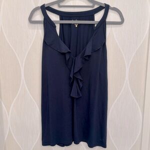 Lily Pulitzer Ruffled sleeveless tee in Navy XL